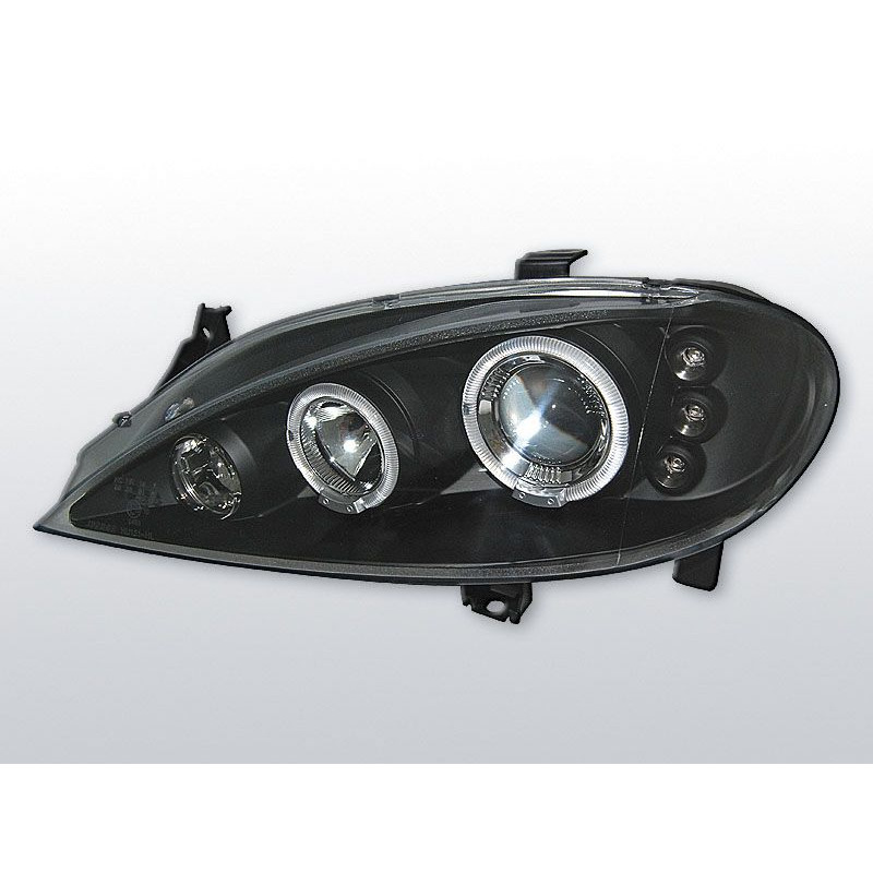 Phares Avant Angel Eyes Renault Megane 2 03.99-10.02 Noir