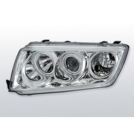 Phares Avant Angel Eyes Skoda Fabia 1 12.99-08 Chrome