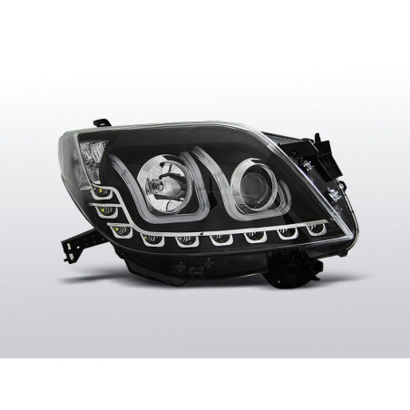 Front Headlights Tube Light Toyota Land Cruiser 150 09- Black