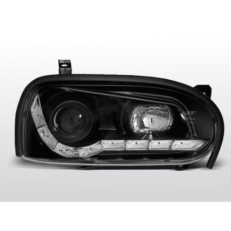 DayLight Frontscheinwerfer Volkswagen Golf 3 09.91-08.97 Schwarz LPVW43