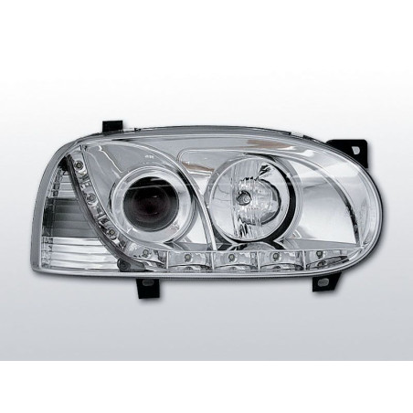 DayLight Frontscheinwerfer Volkswagen Golf 3 09.91-08.97 Chrom LPVW94