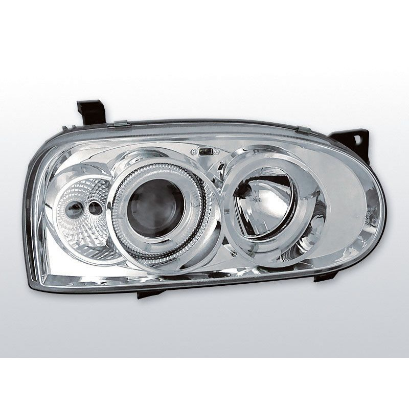 Angel Eyes Frontscheinwerfer Volkswagen Golf 3 09.91-08.97 Chrom LPVW02