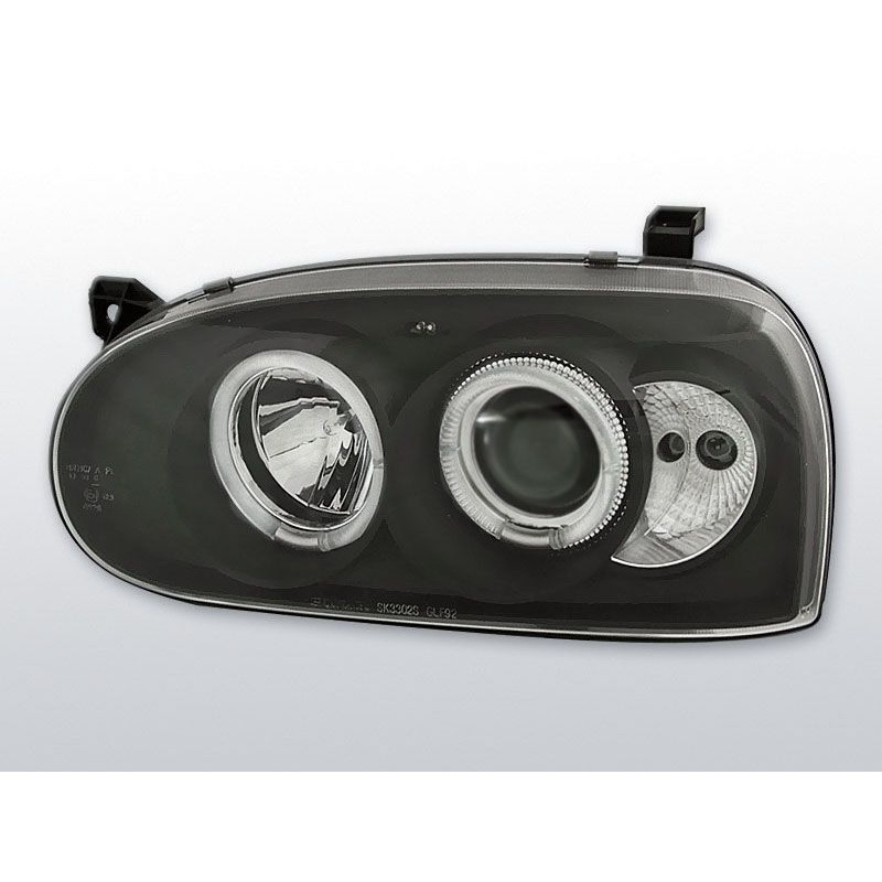 Angel Eyes Frontscheinwerfer Volkswagen Golf 3 09.91-08.97 Schwarz LPVW04