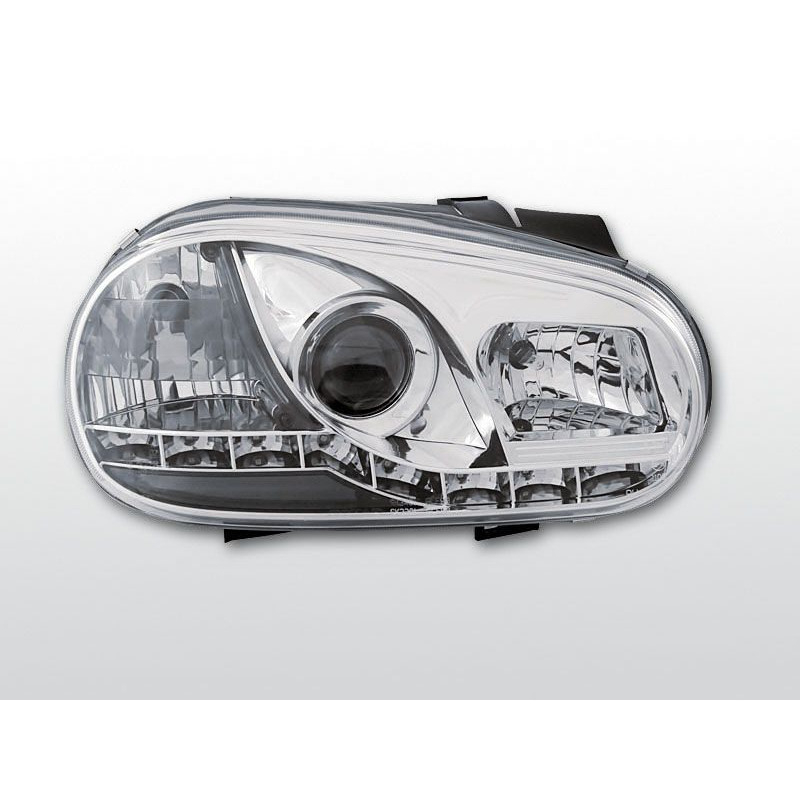 Phares Avant Daylight Volkswagen Golf 4 09.97-09.03 Chrome