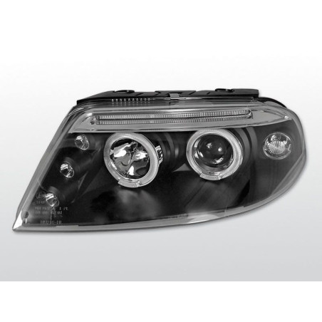 Phares Avant Angel Eyes Volkswagen Passat 3BG 09.00-03.05 Noir Phares avant