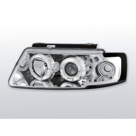 Phares Avant Angel Eyes Volkswagen Passat B5 3B 11.96-08.00 Chrome Phares avant