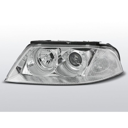 Phares Avant Angel Eyes Volkswagen Passat 3BG B5 FL 09.00-03.05 Chrome Phares avant