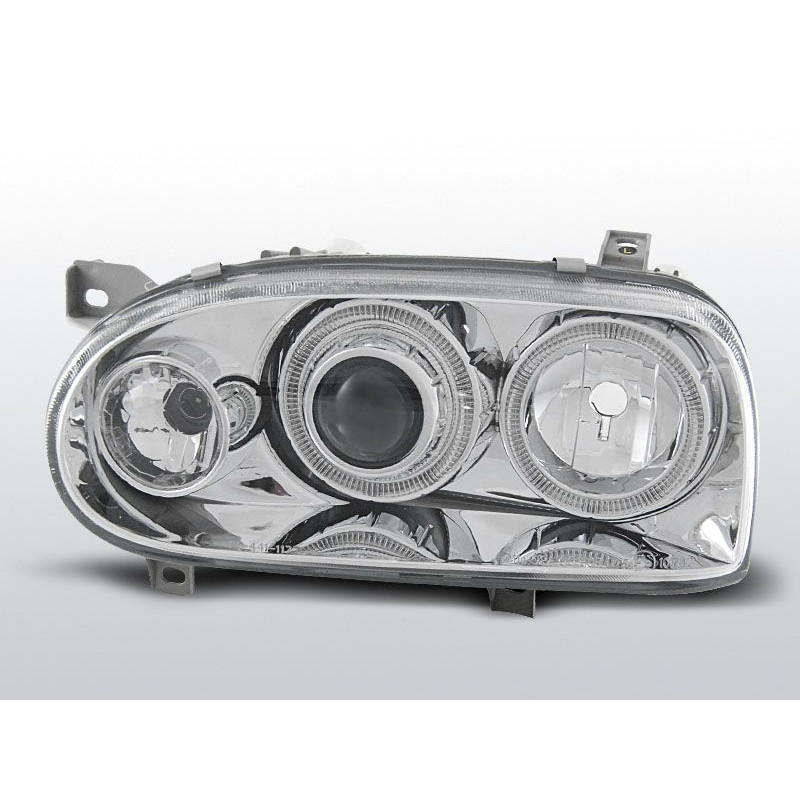 Angel Eyes Frontscheinwerfer Volkswagen Golf 3 09.91-08.97 Chrom LPVW47