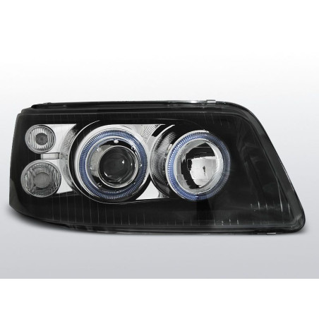 Phares Avant Angel Eyes Volkswagen T5 04.03-08.09 Noir Phares avant