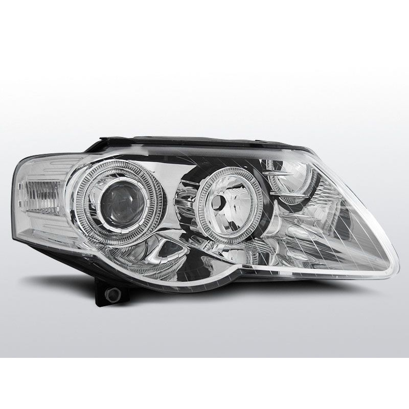 Phares Avant Angel Eyes Volkswagen Passat B6 3C 03.05-10 Chrome