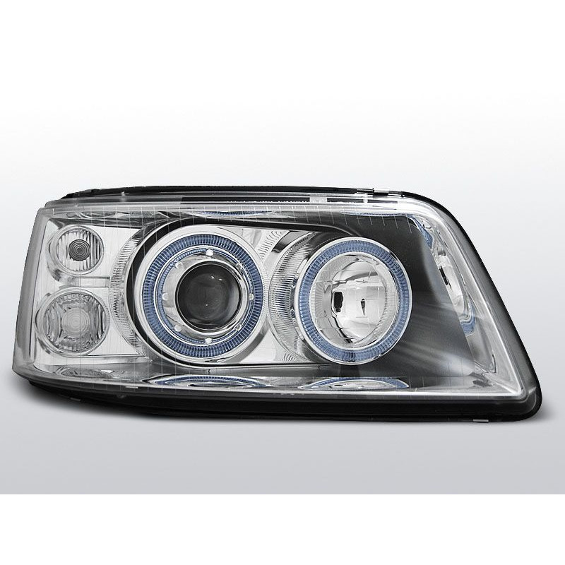 Phares Avant Angel Eyes Volkswagen T5 04.03-08.09 Chrome