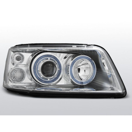 Phares Avant Angel Eyes Volkswagen T5 04.03-08.09 Chrome Phares avant