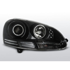 Angel Eyes CCFL Frontscheinwerfer Volkswagen Golf 5 10.03-09 Schwarz LPVWJ1