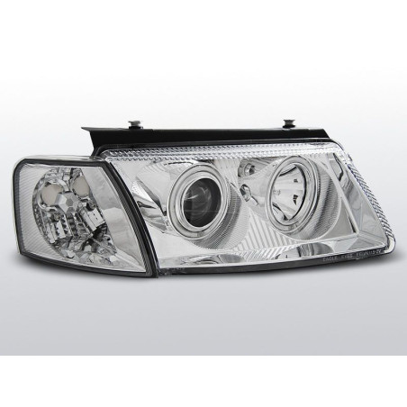 Phares Avant Angel Eyes CCFL Volkswagen Passat B5 3B 11.96-08.00 Chrome