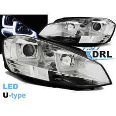 Phares Avant TRU/DRL U-Type Volkswagen Golf 7 11.12- Chrome