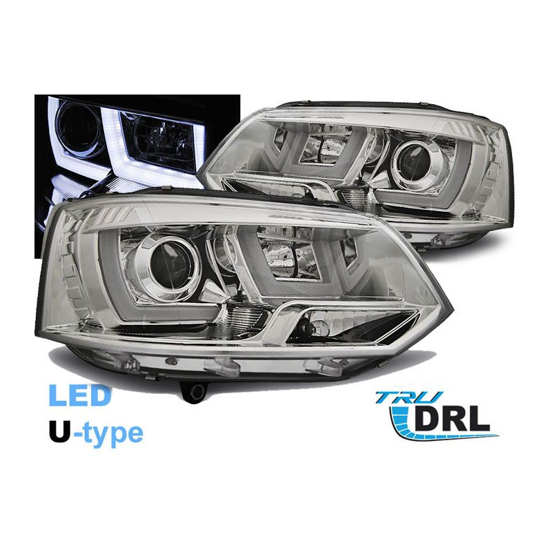 Scheinwerfer TRU/DRL U-Type Volkswagen T5 2010 Chrom LPVWL1