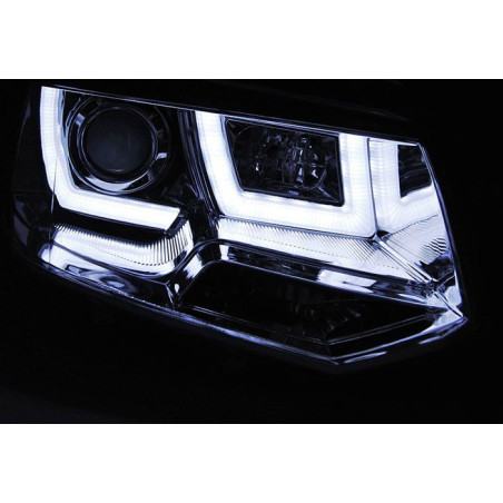 Phares Avant TRU/DRL U-Type Volkswagen T5 2010 Chrome