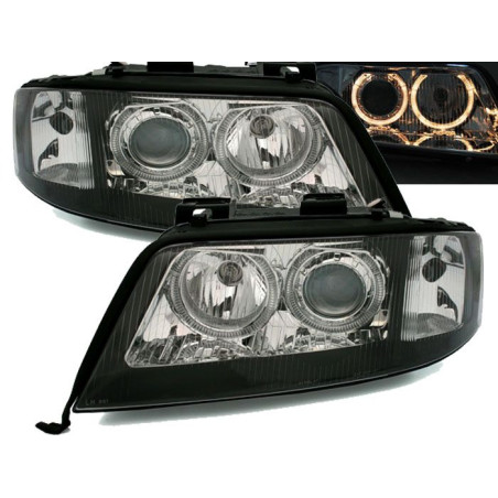 Phares Avant Angel Eyes Audi A6 C5 10.99-06.01 Noir LPAU70 259,90 €