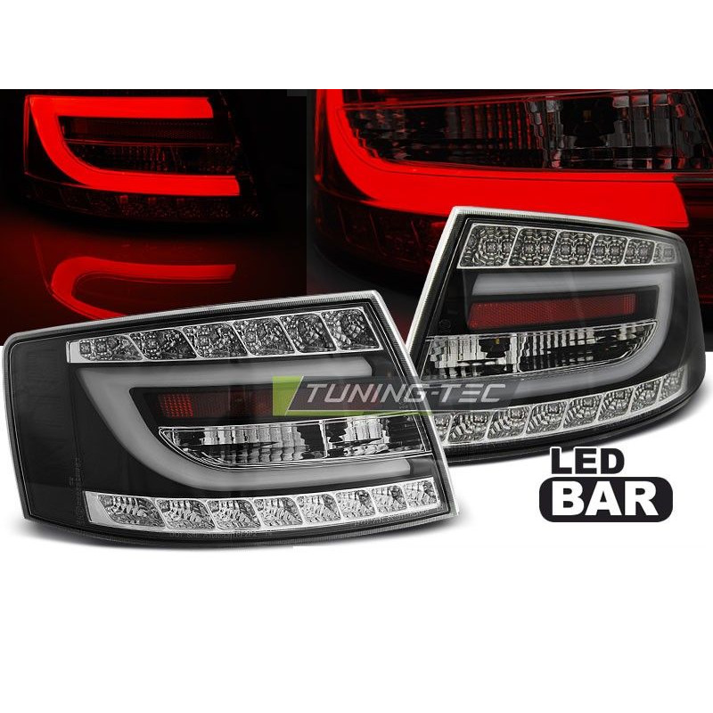 Feux Arrière Tube Light Leds Audi A6 C6 Berline 04.04-08 Noir (6 broches)