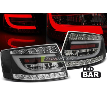 Feux Arrière Tube Light Leds Audi A6 C6 Berline 04.04-08 Noir (6 broches)