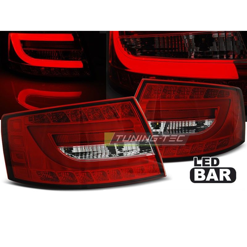 Rücklichter Tube Light Leds Audi A6 C6 Limousine 04.04-08 Rot (6 Pins) LDAUC0