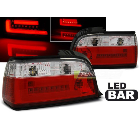 Feux Arrière BMW E36 Coupé/Cab. 12.90-08.99 Led Bar Rouge/Clair