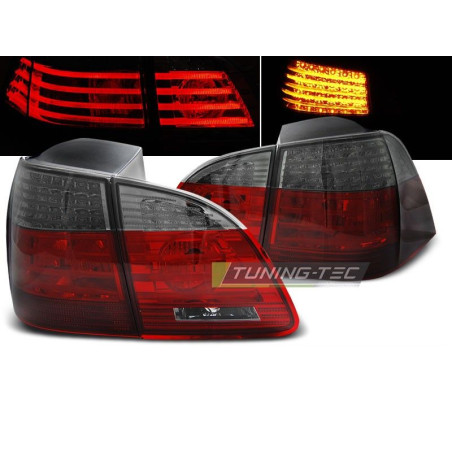 Feux Arrière Led BMW E61 Touring 04-03.07 Rouge/Fumé