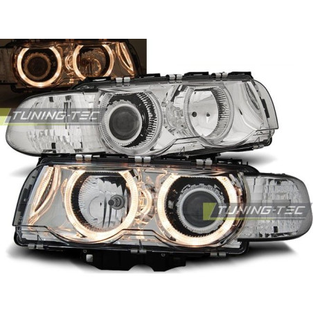 Headlights Angel Eyes H7/H7 BMW E38 09.98-07.01 Chrome