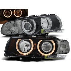 Front Headlights Angel Eyes H7/H7 BMW E38 09.98-07.01 Black