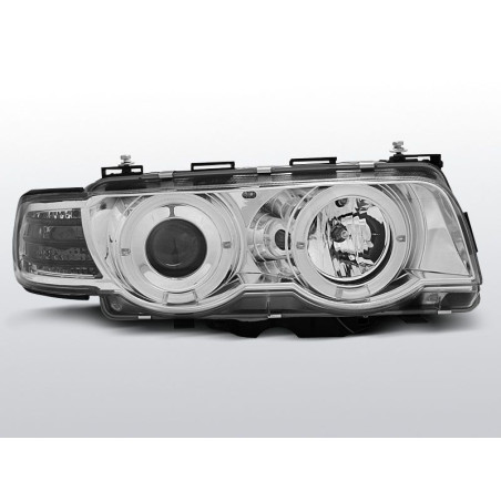 Scheinwerfer Angel Eyes H7/H1 BMW E38 09.98-07.01 Chrom LPBM71