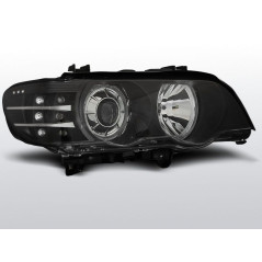 Phares Avant Angel Eyes H7/H7 BMW X5 E53 09.99-10.03 Noir