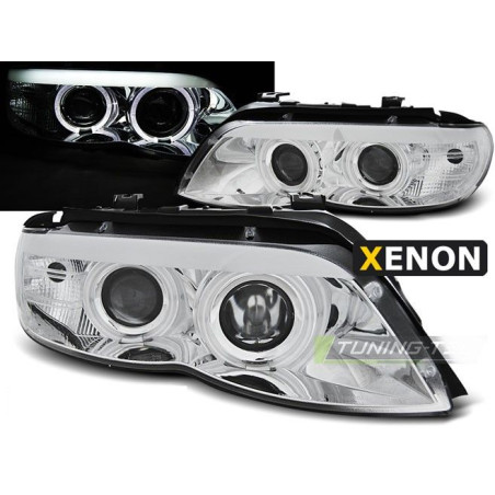 Frontscheinwerfer Angel Eyes Xenon D2S H7 BMW X5 E53 11.03-06 Chrom