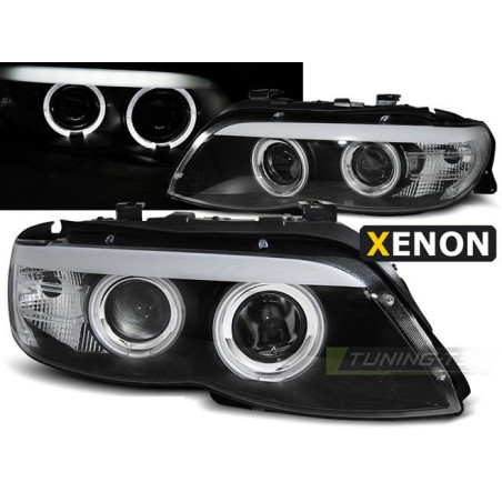 Angel Eyes Frontscheinwerfer Xenon D2S H7 BMW X5 E53 11.03-06 Schwarz