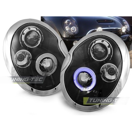 Angel Eyes Frontscheinwerfer BMW Mini Cooper 05/01-06 Schwarz