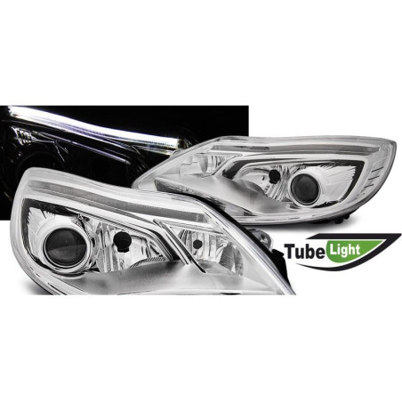 Front Tube Light Headlights Ford focus MK3 11- 10.14 Chrome