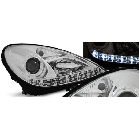 Mercedes R171 SLK 04-11 Chrome Daylight Front Headlights