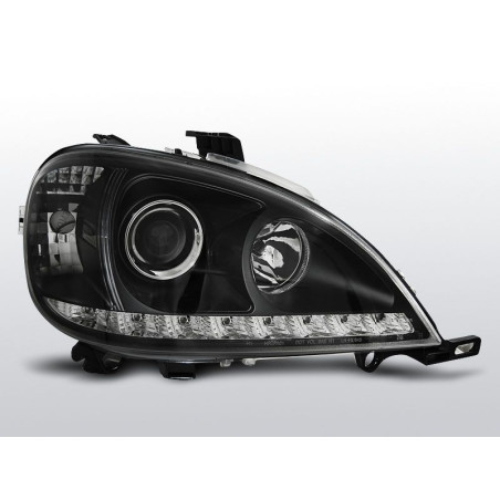 Phares Avant Daylight Mercedes W163 ML 03.98-08.01 Noir