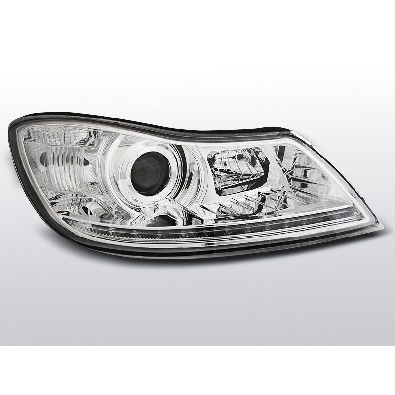 Phares Avant Daylight Skoda Octavia 09-12 Chrome