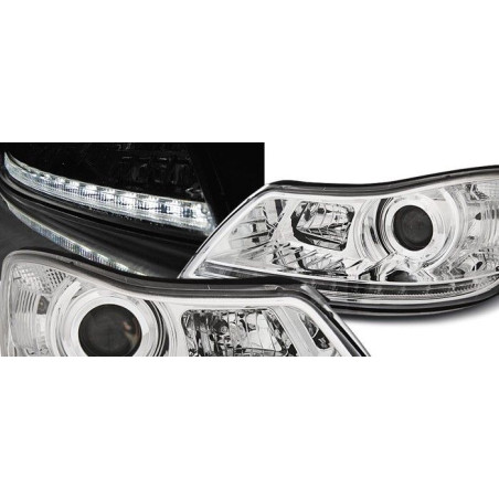 Headlights Daylight Skoda Octavia 09-12 Chrome