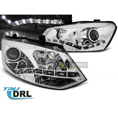 Phares Avant Volkswagen Polo 6R 09-03.14 DRL Chrome Phares avant