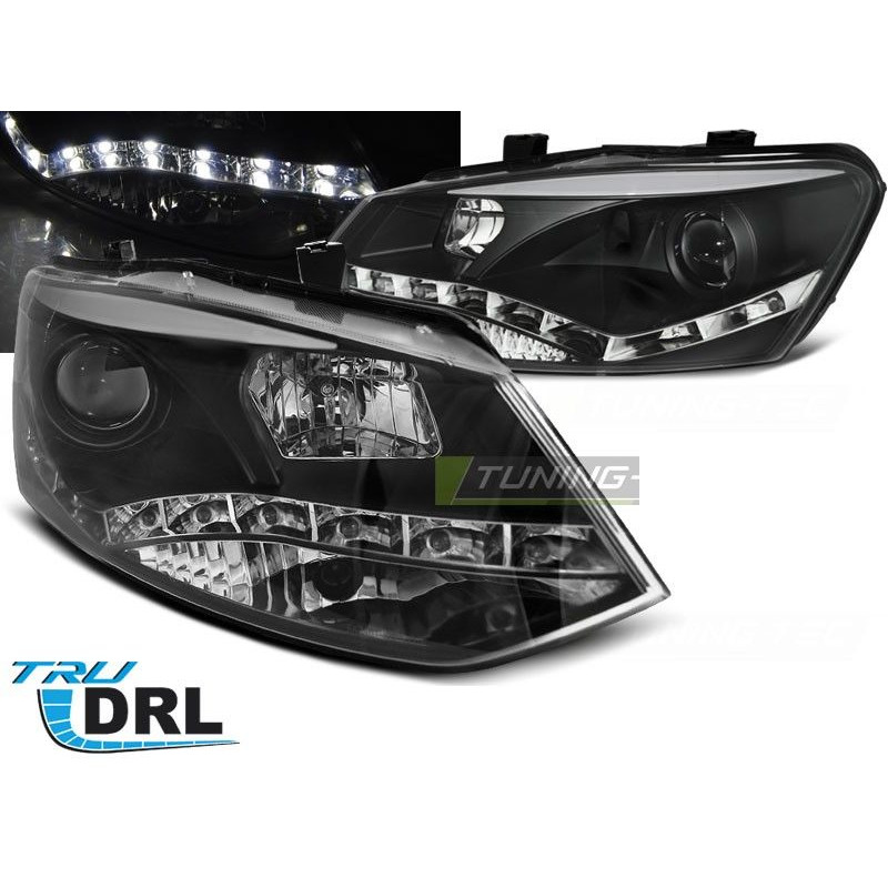 Frontscheinwerfer Volkswagen Polo 6R 09-03.14 DRL Schwarz LPVWN4