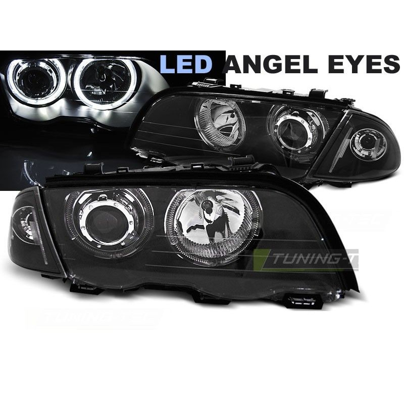 Angel Eyes Frontscheinwerfer BMW Serie 3 E46 Limousine/Touring 05.98-08.01 Schwarz LPBMG1