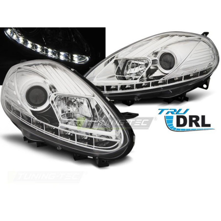 Frontscheinwerfer Fiat Punto Evo 10.09-12 DRL LED Chrom LPFI27