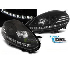 Phares Avant Fiat Punto Evo 10.09-12 DRL LED Noir