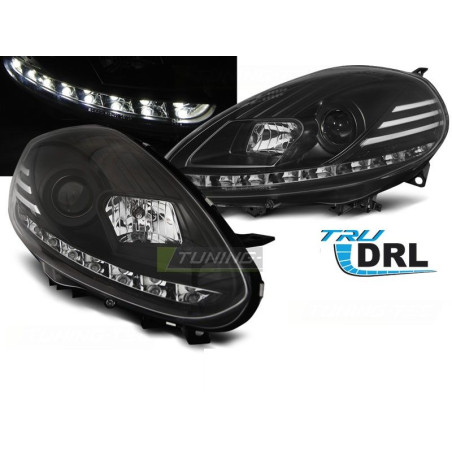 Fiat Punto Evo 10.09-12 DRL LED Front Headlights Black LPFI28 LPFI28 489,90 €