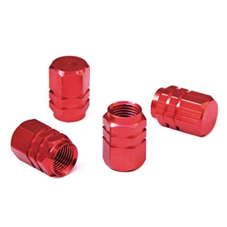 Bouchons de Valves en Aluminium 4 pièces couleur Alu