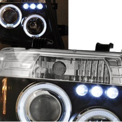 Angel Eyes Scheinwerfer Nissan Navara D40/Pathfinder 05-10 Schwarz LPNI06