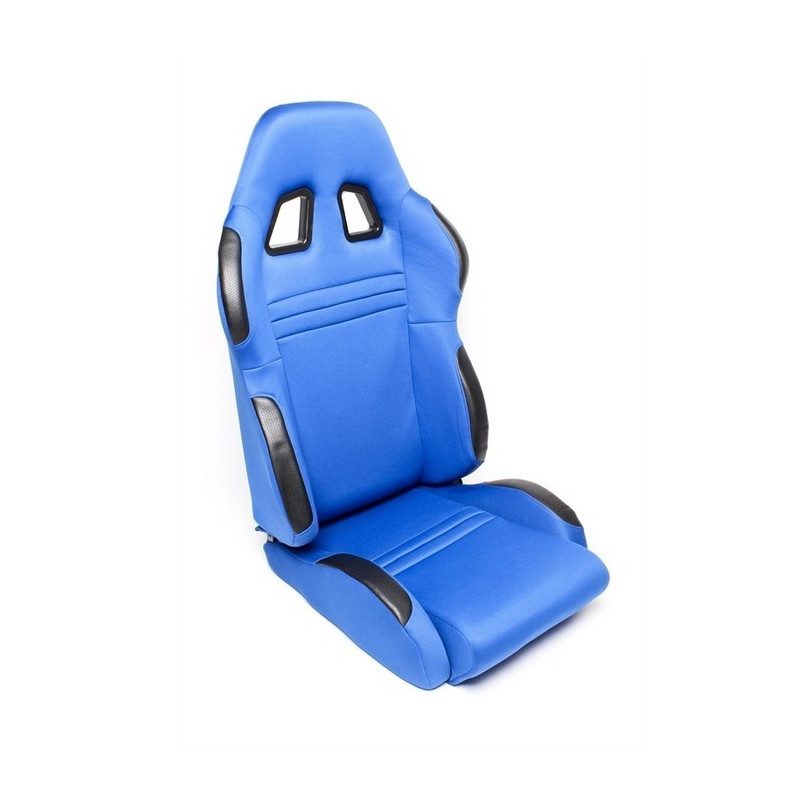 Siège baquet Alcantara bleu règlage à gauche