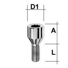 Star Head Bolts Conical 12 x 1.25 x ...mm 4 pcs