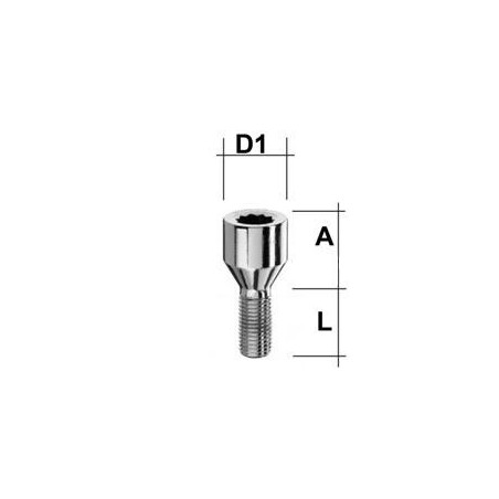 Star Head Bolts Conical 12 x 1.25 x ...mm 4 pcs